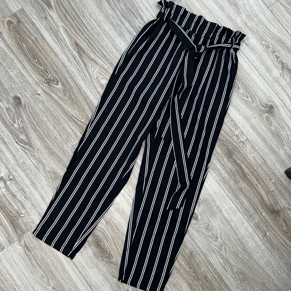 Shein dress pants with paper bag waist